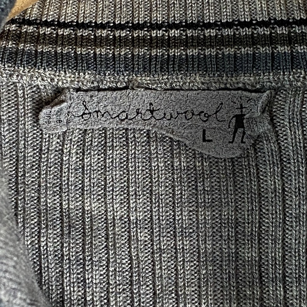 Smartwool Mens Merino Wool 1/2 Zip Pullover L Base layer Gray Hiking Outdoor Ski - Picture 4 of 16